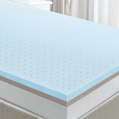 3 Inch Gel Memory Foam Mattress Topper Pads Visco Bamboo Medium Soft Futon • $69.99