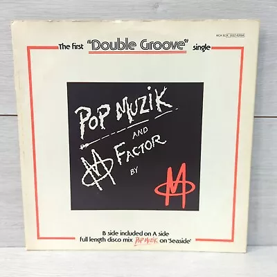 Pop Muzik / M Factor - 12  Vinyl Double Grooved Single Record - VG / VG Con  • £11.99