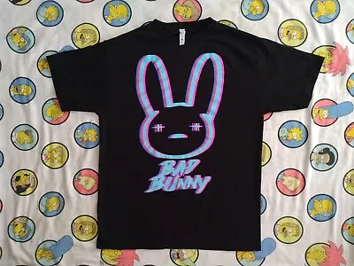 Bad Bunny Shirt M Spectra USA Blue Pink Reggaeton Hip Hop Daddy Yankee J Balvin  • $14