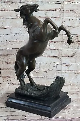 P.J Mene's Exquisite Bronze Sculpture Handcrafted Rearing Horse Stallion Decor • $699