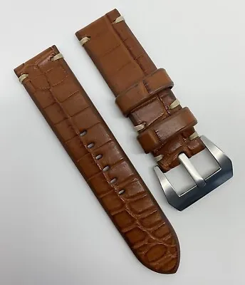 $150 • Buy Authentic New Di Stefano 24mm X 24mm Brown Alligator Watch Strap Band OEM