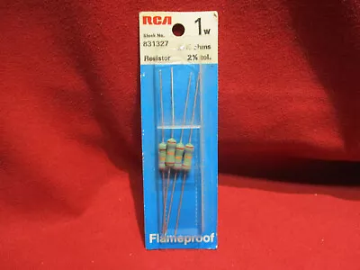 831327 RCA 1 WATT 2% 27K OHM Flameproof Resistors Pack Of 4 • $4