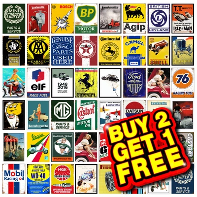 £6.95 • Buy Garage Metal Tin Sign Plaque Home Bar Man Cave Shed Tiki Bar Poster Signs M89