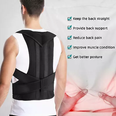 Heavy Duty Lower Lumbar Back Belt Exercise Waist Support Brace Suspenders Work • $19.98