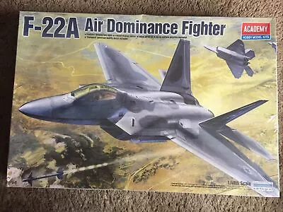 Academy Hobby Model Kit F-22A Air Dominance Fighter 1/48 Scale #12212 SEALEDNBOX • $50