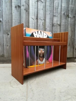 £26.50 • Buy Mid Century Teak Magazine Rack / Records Vinyl