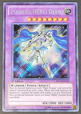 Yugioh TCG - Masked Hero Dian - PRC1-EN019 - LP/NM - Secret Rare - 1st Edition • $3.53