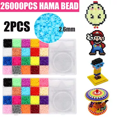 2.6mm For Perler/Hama Beads Kit Kids Fun DIY Craft 20 Colours Set Gift Toys • $48.51