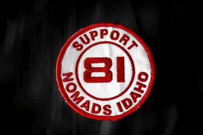 SUPPORT NOMADS 81 EMBROIDERED PATCH Support Idaho 81 Hells Angels • $11.81