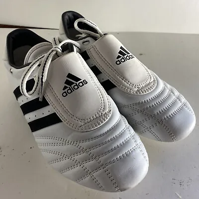 Adidas Martial Arts Karate Training Practice Shoes WHITE And BLACK SZ 6.5 • $44.99