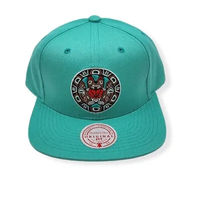 Mitchell & Ness Memphis Grizzlies Core Basic HWC Teal Adjustable Snapback Hat • $34.99