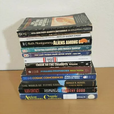 Lot Of 12 UFO Books Aliens Paranormal Flying Saucers True Mysteries Conspiracy • $39.99