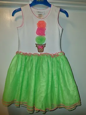 £25 • Buy Bonnie Jean Girls Lime Green Ice Cream Tutu Dress Size 3T