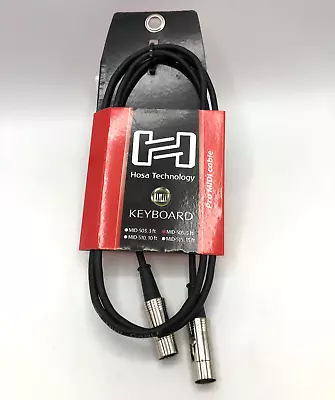 Hosa MID-505 Pro MIDI Cable Serviceable 5-pin DIN 5 Ft New ITEM FREE SHIPPING • $10.50