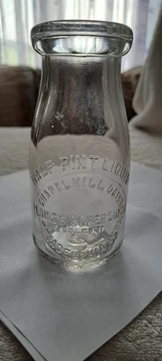$40 • Buy Wheeling Area Milk Bottle Chapel Hill Dairy Louis Fischer & Sons Tridelphia W Va