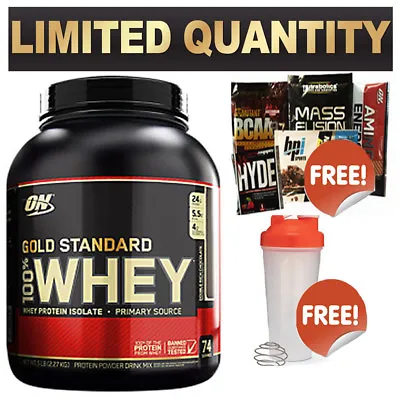 Gold Standard 100% On Whey Optimum Nutrition 5lb Free Shaker & 1 Sample • $129.90