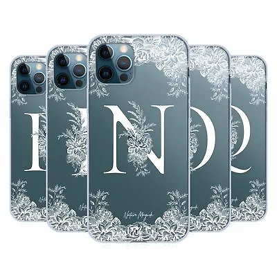 NATURE MAGICK WHITE FLORAL MONOGRAM 2 GEL CASE FOR APPLE IPHONE PHONES • $19.95