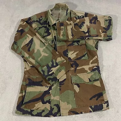 Vintage Military US Army Shirt Size Medium Regular Camouflage Fatigue Mens Adult • $23.40