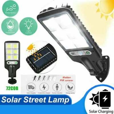 Solar Wall Light LED Motion Sensor Bright Flood Street Lamp 3 Modes Waterproof • $6.99