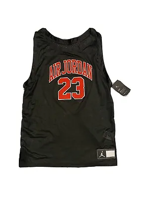 Nike Jordan DNA Mens Black Red White Mesh Jersey Tank CZ2499-010 XS S M L XL XXL • $23.99