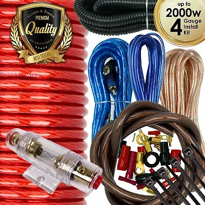 $22.49 • Buy Car Audio  4 Gauge Cable Kit Amp Amplifier Install RCA Subwoofer Sub Wiring New