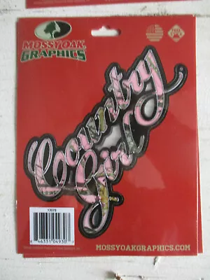 PINK CAMO COUNTRY GIRL WINDOW DECAL Mossy Oak Water-proof Vinyl Skin Hunting  • $12.99