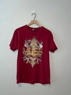 2013 Muse Rock Band Concert Tour Red Graphic Shirt Music Musician 2010s M Medium • $25