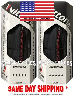 Vittoria Corsa G 2.0 Graphene Clincher 700 X 32 All Black • $59.50