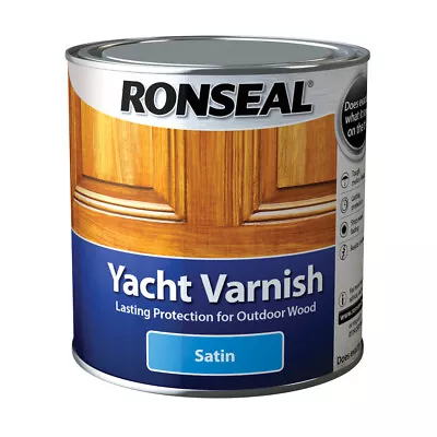 £65.60 • Buy Ronseal Exterior Yacht Wood Varnish - Gloss Or Satin - All Sizes