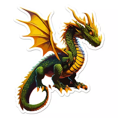 Green Gold Dragon Vinyl Decal Sticker - Ebn9224 • $5.07