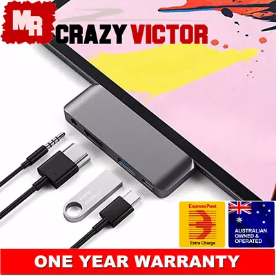 $21.95 • Buy 4in1 USB Type-C Pro Hub Adapter USB3.0 Audio 3.5mm Jack HDMI For IPad Pro Tablet
