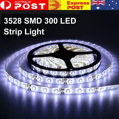 5M Waterproof Cool White 12V 3528 SMD 300 Leds LED Strip Lights Car Boat Caravan • $9.89