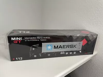 Mini GT 1:64 Diecast Mercedes Benz Actros W/ 40ft Maersk Container Trailer BOXED • $199.99