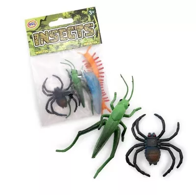 £3.95 • Buy HGL Insect Toy Figure Nature Learning Beetle Spider Bug Slug Assorted - 4 Pack