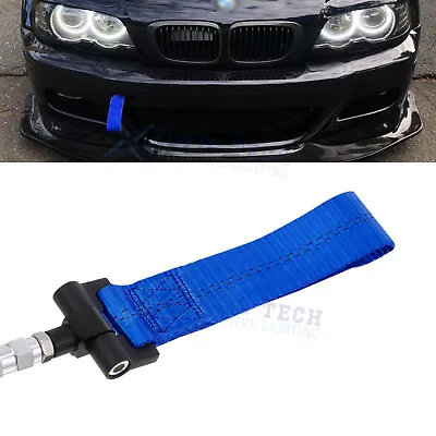 Blue Sporty Tow Hole Strap For BMW E36 E46 E90 E91 E92 E93 3 Series 1996-2013 • $25.35