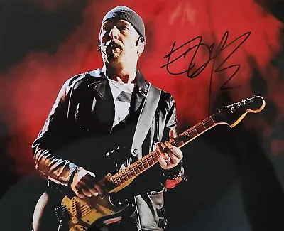 U2 Rock Band Guitarist THE EDGE Personally Autographed/Signed Photo (8X10) • $119