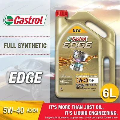 Castrol EDGE 5W-40 A3/B4 6L For Mercedes-Benz CL600 Mitsubishi Colt Hyundai I40 • $110.95