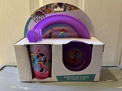 Children' 5 Piece Breakfast Lunch Unicorn Dinner Set NEW • £11.99