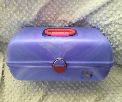 $24 • Buy Vintage Purple Swirl Caboodles Makeup Case Box 1980's