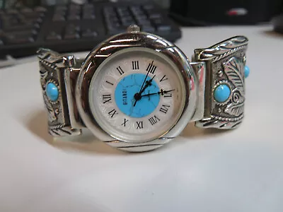 Ladies Gitana Western Navajo Wrist Watch Native American Style Blue Silver Dial • $19.99