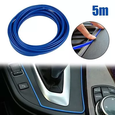 5M Molding Line Car Interior Decor Blue Point Edge Gap Door Panel Accessories • $7.80