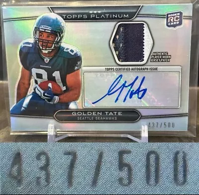 2010 Topps Platinum Golden Tate RPA /500 • $25