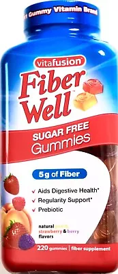 VitaFusion Fiber Well Supplement Sugar-Free Digestive Health 220 Gummies • $31.88
