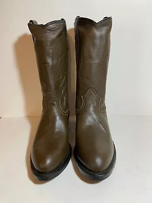 Texas Brand 8311 Vtg Nos Mens Brown All Leather Cowboy Western Work Usa Boots • $62.50