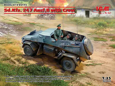 ICM 35111 Sd.Kfz. 247 Ausf.B With Crew 1/35 • $32.19