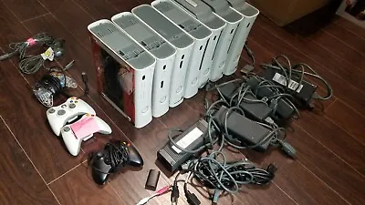 7 Microsoft Xbox 360 Consoles For Parts Original System Repair Controllers Cords • $60