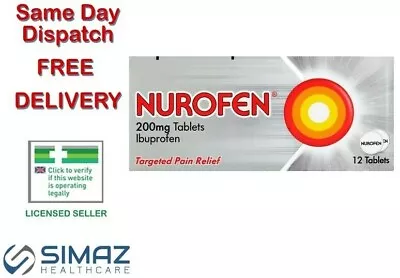 Nurafen 200mg Tablets - Pain Relief Anti-Inflammatory - MAX 2 • £3.85