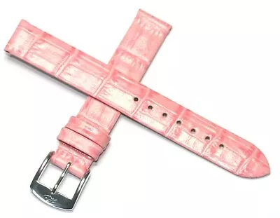 Pink Leather Alligator Grain Watch Strap 16mm From Zrc France Good Quality • $12.48