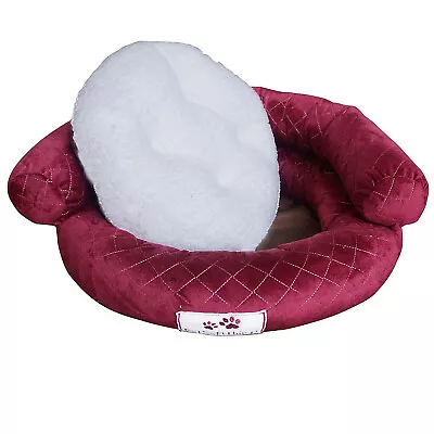 Plush Fluffy Soft Warm Calming Medium Small Dog Bed Puppy Kitten Cat Pet Bed Nes • $21.14