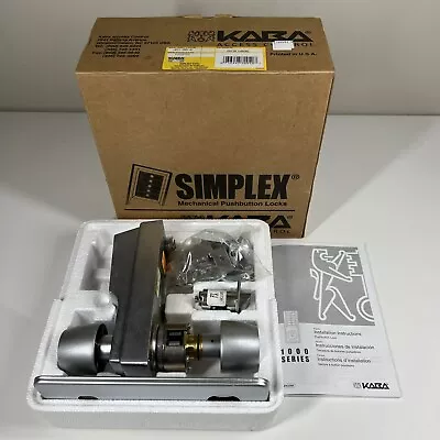 Kaba Simplex 1011-26D-41 Push Button Lock Entry Access Satin Chrome New In Box • $349.95